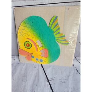 Whimsical Metal Tropical Fish Single Light Switch Cover New